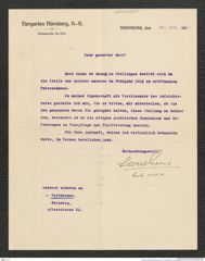Nachlass Franz Steindachner, Brief von S. Wertheimer an Franz Steindachner (24.07.1911), Inv.Nr. 585.01, Seite 1